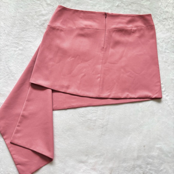 ZARA Pink Asymmetric Mini Skirt—NWT—M - Picture 10 of 13